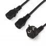 StarTech.com Cabo de alimentação para computador de 2m (6ft) em Y, 18AWG, EU Schuko para 2x C13, 10A 250V, cabo AC de substituição preto, cabo de alimentação para impressora, cabo para fonte de alimentação de PC, cabo de alimentação para monitor – listado UL