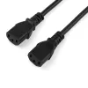 StarTech.com Cabo de alimentação para computador de 2m (6ft) em Y, 18AWG, EU Schuko para 2x C13, 10A 250V, cabo AC de substituição preto, cabo de alimentação para impressora, cabo para fonte de alimentação de PC, cabo de alimentação para monitor – listado UL