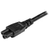 StarTech.com Cabo de alimentação para portátil de 1m, EU-Schuko para C5, 2,5 A, 250 V, 18AWG, cabo AC de substituição para notebook/portátil, cabo para fonte de alimentação, cabo de carregamento para portátil, cabo de alimentação clover/mickey mouse