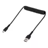 StarTech.com Cabo de carregamento USB-A para C de 50cm (20in), cabo espiral heavy duty carregamento rápido e sincronização, cabo USB 2.0 A para USB Type-C de alta qualidade, fibra de aramida robusta, cabo USB macho para macho durável