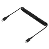 StarTech.com Cabo de carregamento USB-C de 1m, cabo espiral, heavy duty, carregamento rápido e sincronização, cabo USB 2.0 Type-C, fibra de aramida robusta, cabo USB macho para macho durável, preto