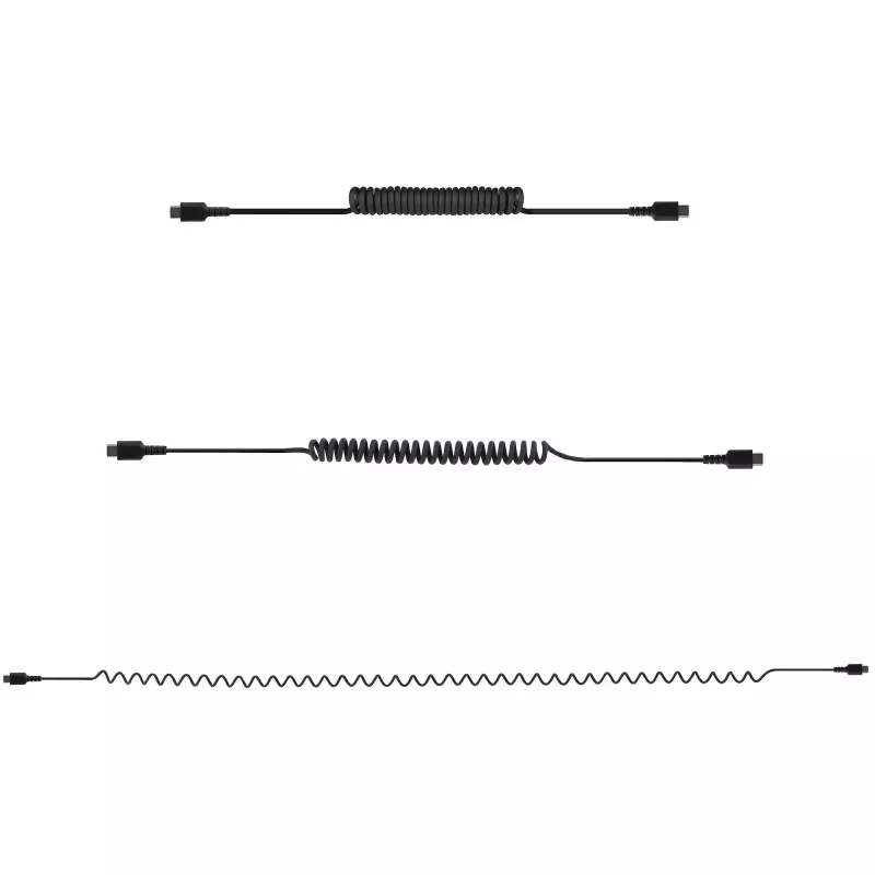 StarTech.com Cabo de carregamento USB-C de 1m, cabo espiral, heavy duty, carregamento rápido e sincronização, cabo USB 2.0 Type-C, fibra de aramida robusta, cabo USB macho para macho durável, preto