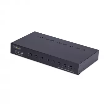 Comutador KVM DisplayPort StarTech.com de 8 portas com kit de montagem em rack 1U, 4K 60Hz DP 1.2, comutação por teclas e atalhos, hub USB de 4 portas, independente do sistema operativo, compatível com TAA