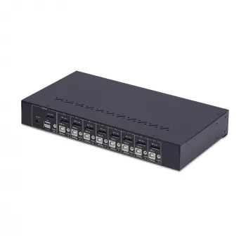 Comutador KVM DisplayPort StarTech.com de 8 portas com kit de montagem em rack 1U, 4K 60Hz DP 1.2, comutação por teclas e atalhos, hub USB de 4 portas, independente do sistema operativo, compatível com TAA
