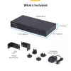 Comutador KVM DisplayPort StarTech.com de 8 portas com kit de montagem em rack 1U, 4K 60Hz DP 1.2, comutação por teclas e atalhos, hub USB de 4 portas, independente do sistema operativo, compatível com TAA