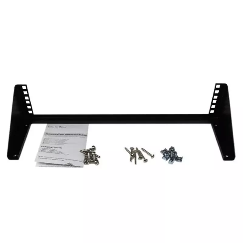 Suporte de parede vertical StarTech.com 2U 19 polegadas para equipamentos em aço