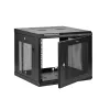 Armário de rede de montagem na parede StarTech.com 4 postes 9U com prateleira 1U, rack de servidor de parede 19 polegadas para equipamentos de dados/AV/eletrónica/informática, caixa de rack ventilada pequena