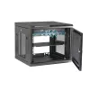 Armário de rede de montagem na parede StarTech.com 4 postes 9U com prateleira 1U, rack de servidor de parede 19 polegadas para equipamentos de dados/AV/eletrónica/informática, caixa de rack ventilada pequena