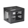 Armário de rede de montagem na parede StarTech.com 4 postes 9U com prateleira 1U, rack de servidor de parede 19 polegadas para equipamentos de dados/AV/eletrónica/informática, caixa de rack ventilada pequena