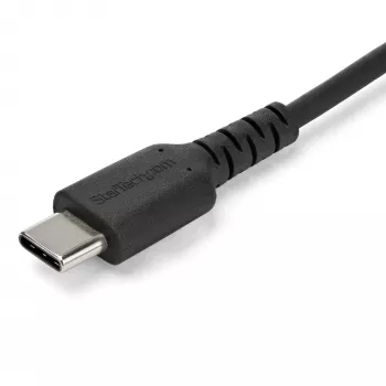 Cabo de carregamento USB-A para USB-C StarTech.com 2m – cabo robusto de carregamento rápido e sincronização USB 2.0 para USB Type-C – revestimento TPE resistente fibra de aramida M/M 3A preto – Samsung S10, iPad Pro, Pixel