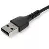 Cabo de carregamento USB-A para USB-C StarTech.com 2m – cabo robusto de carregamento rápido e sincronização USB 2.0 para USB Type-C – revestimento TPE resistente fibra de aramida M/M 3A preto – Samsung S10, iPad Pro, Pixel