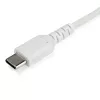 Cabo de carregamento USB-C StarTech.com 1m – cabo robusto de carregamento rápido e sincronização USB 2.0 Type-C para USB-C para portátil – revestimento TPE fibra de aramida M/M 60W branco – Samsung S10 S20 iPad Pro MS Surface