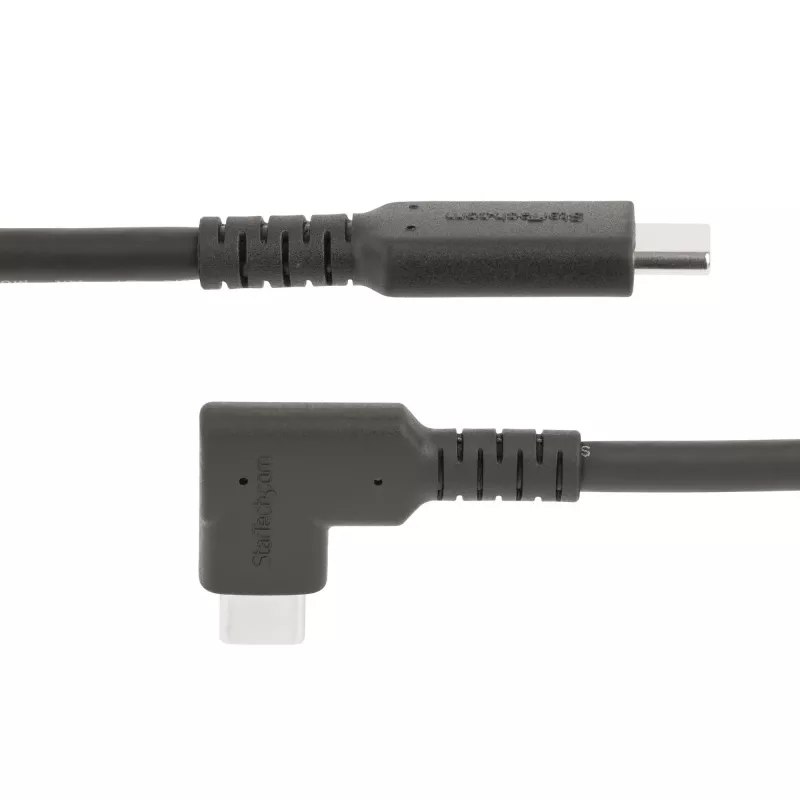 Cabo USB-C StarTech.com 2m, angular, USB 5Gbps, 100W (5A) Power Delivery, 4K 60Hz DP Alt Mode, cabo USB-C robusto – compatível com Thunderbolt