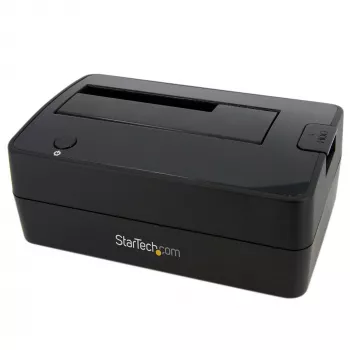 Docking station para disco rígido USB 3.0 para SATA StarTech.com de uma baía, dock para disco rígido USB 3.0 (5 Gbit/s), docking station externa para HDD/SSD SATA I/II/III de 2,5/3,5 polegadas, inserção de disco rígido de carregamento superior