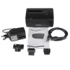 Docking station para disco rígido USB 3.0 para SATA StarTech.com de uma baía, dock para disco rígido USB 3.0 (5 Gbit/s), docking station externa para HDD/SSD SATA I/II/III de 2,5/3,5 polegadas, inserção de disco rígido de carregamento superior