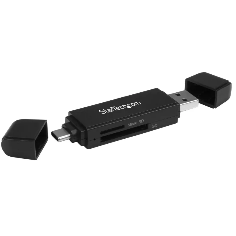 Leitor/gravador de cartões de memória USB 3.0 StarTech.com para cartões SD e microSD – USB-C e USB-A