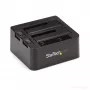 Docking station para disco rígido USB 3.2 Gen 2 para SATA StarTech.com de duas baías, dock para disco rígido USB 10Gbps, docking station externa para SSD/HDD SATA I/II/III de 2,5/3,5 polegadas, inserção de disco rígido hot-swap, carregamento superior