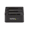 Docking station para disco rígido USB 3.2 Gen 2 para SATA StarTech.com de duas baías, dock para disco rígido USB 10Gbps, docking station externa para SSD/HDD SATA I/II/III de 2,5/3,5 polegadas, inserção de disco rígido hot-swap, carregamento superior