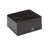 Docking station para disco rígido USB 3.2 Gen 2 para SATA StarTech.com de duas baías, dock para disco rígido USB 10Gbps, docking station externa para SSD/HDD SATA I/II/III de 2,5/3,5 polegadas, inserção de disco rígido hot-swap, carregamento superior