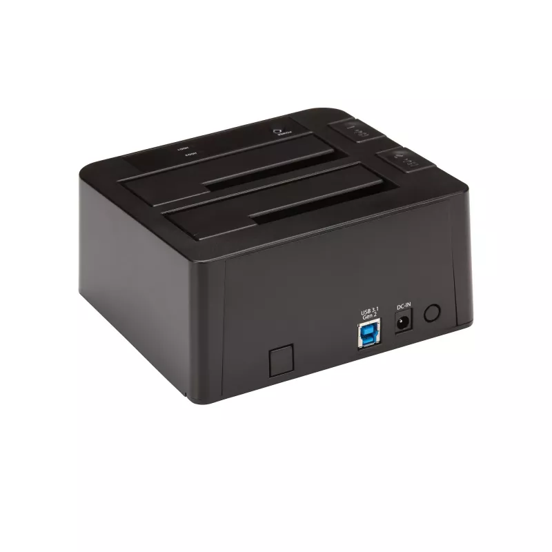 Docking station para disco rígido USB 3.2 Gen 2 para SATA StarTech.com de duas baías, dock para disco rígido USB 10Gbps, docking station externa para SSD/HDD SATA I/II/III de 2,5/3,5 polegadas, inserção de disco rígido hot-swap, carregamento superior