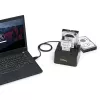 Docking station para disco rígido USB 3.2 Gen 2 para SATA StarTech.com de duas baías, dock para disco rígido USB 10Gbps, docking station externa para SSD/HDD SATA I/II/III de 2,5/3,5 polegadas, inserção de disco rígido hot-swap, carregamento superior
