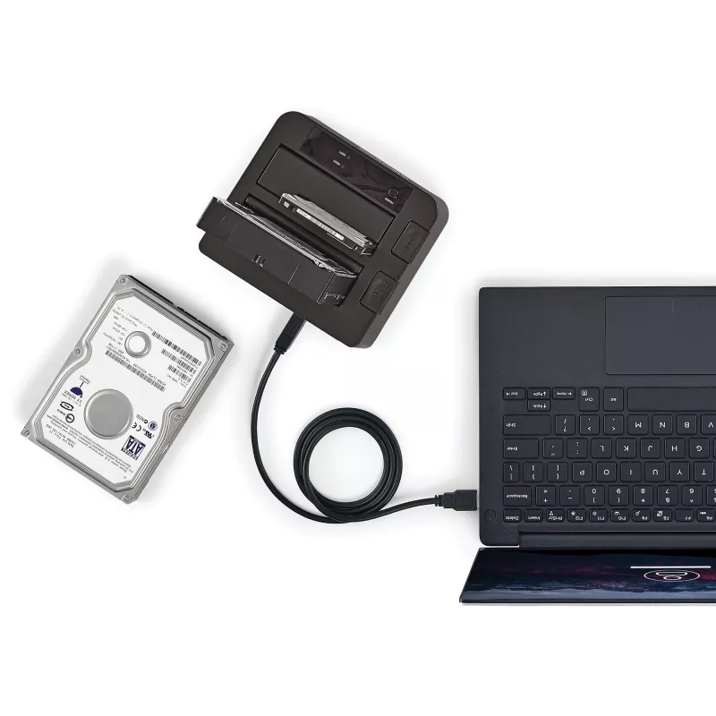 Docking station para disco rígido USB 3.2 Gen 2 para SATA StarTech.com de duas baías, dock para disco rígido USB 10Gbps, docking station externa para SSD/HDD SATA I/II/III de 2,5/3,5 polegadas, inserção de disco rígido hot-swap, carregamento superior