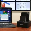Duplicador de discos rígidos autónomo StarTech.com, clonador/copiador HDD/SSD de duas baías, docking station USB 3.1 (10 Gbit/s) para SATA III HDD/SSD, dock duplicador de discos rígidos, clonador de discos rígidos