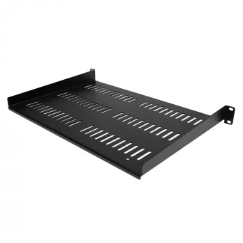 Prateleira de rack de servidor StarTech.com 1U - Bandeja cantilever universal ventilada para montagem em rack de 19 polegadas para equipamento de rede e armário - Design durável - Capacidade de peso 55lb/25kg - Prateleira de 12 polegadas de profundidade, preto