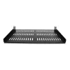Prateleira de rack de servidor StarTech.com 1U - Bandeja cantilever universal ventilada para montagem em rack de 19 polegadas para equipamento de rede e armário - Design durável - Capacidade de peso 55lb/25kg - Prateleira de 12 polegadas de profundidade, preto