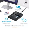 Duplicador e apagador M.2 SATA e M.2 NVMe autónomo StarTech.com - Clonador/apagador HDD/SSD para M.2 PCIe AHCI/NVMe, M.2 SATA, discos SATA de 2,5/3,5 polegadas - Apagador/duplicador de discos rígidos externo, TAA