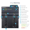 Duplicador e apagador M.2 SATA e M.2 NVMe autónomo StarTech.com - Clonador/apagador HDD/SSD para M.2 PCIe AHCI/NVMe, M.2 SATA, discos SATA de 2,5/3,5 polegadas - Apagador/duplicador de discos rígidos externo, TAA