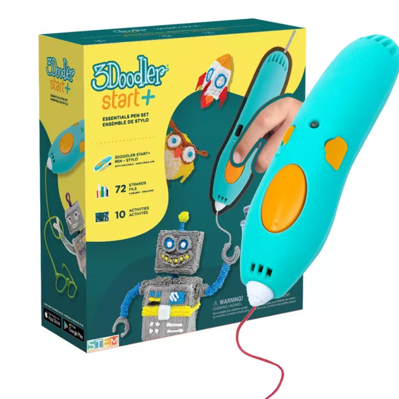 3Doodler Start Plus Caneta 3D 0,77 mm turquesa, amarelo