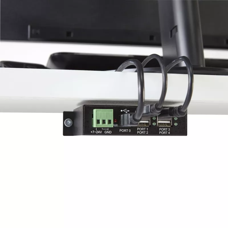 Hub USB 2.0 StarTech.com 4 portas - Hub USB-A industrial em metal - Montagem em calha DIN, parede ou mesa - Hub de dados USB - Hub de expansão USB compatível com TAA