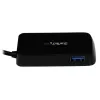 Mini hub USB 3.0 SuperSpeed portátil StarTech.com 4 portas - preto~Mini hub USB 3.0 SuperSpeed portátil 4 portas - 5 Gbit/s - preto