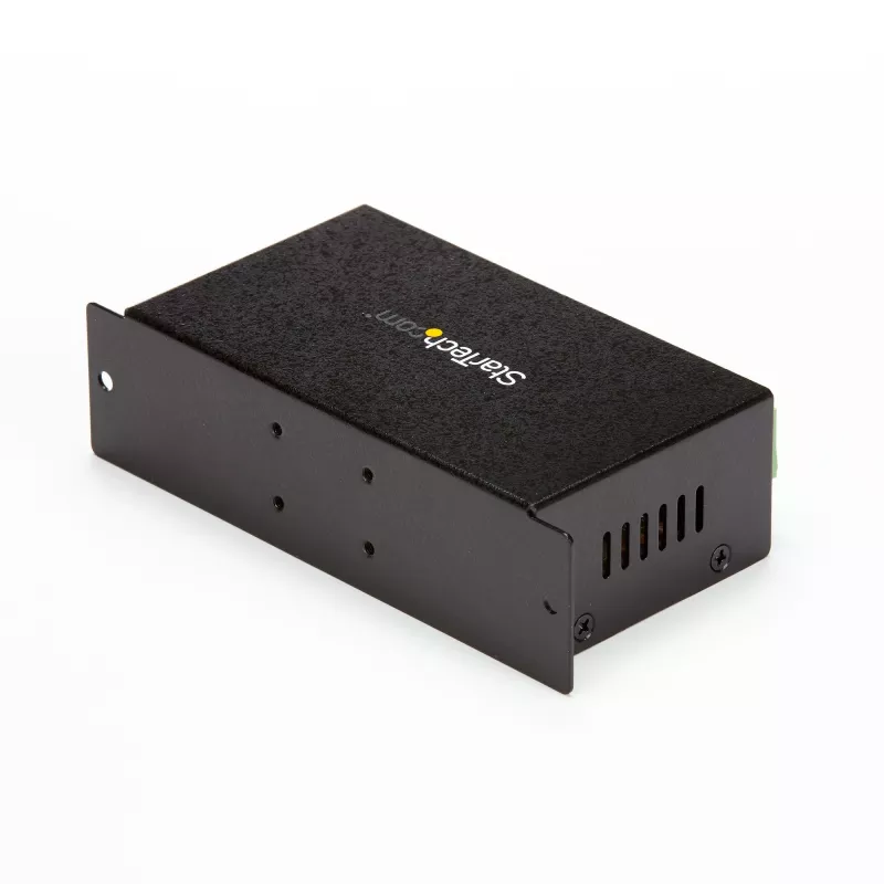 StarTech.com ST7200USBM hub USB 2.0 industrial de 7 portas, caixa metálica, proteção ESD e contra sobretensões, montagem em calha DIN/parede/secretária, 7–24 V DC, em conformidade com TAA, preto