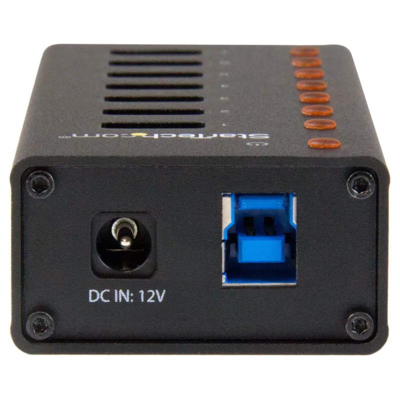 Hub USB 3.0 StarTech.com 7 portas - Caixa metálica para secretária ou montagem na parede~Hub USB 3.0 7 portas (5 Gbit/s) - Caixa metálica para secretária ou montagem na parede