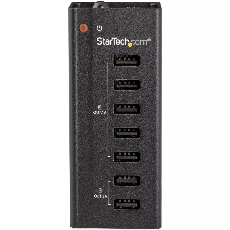 Estação de carregamento USB StarTech.com 7 portas com 5 portas de 1 A e 2 portas de 2 A