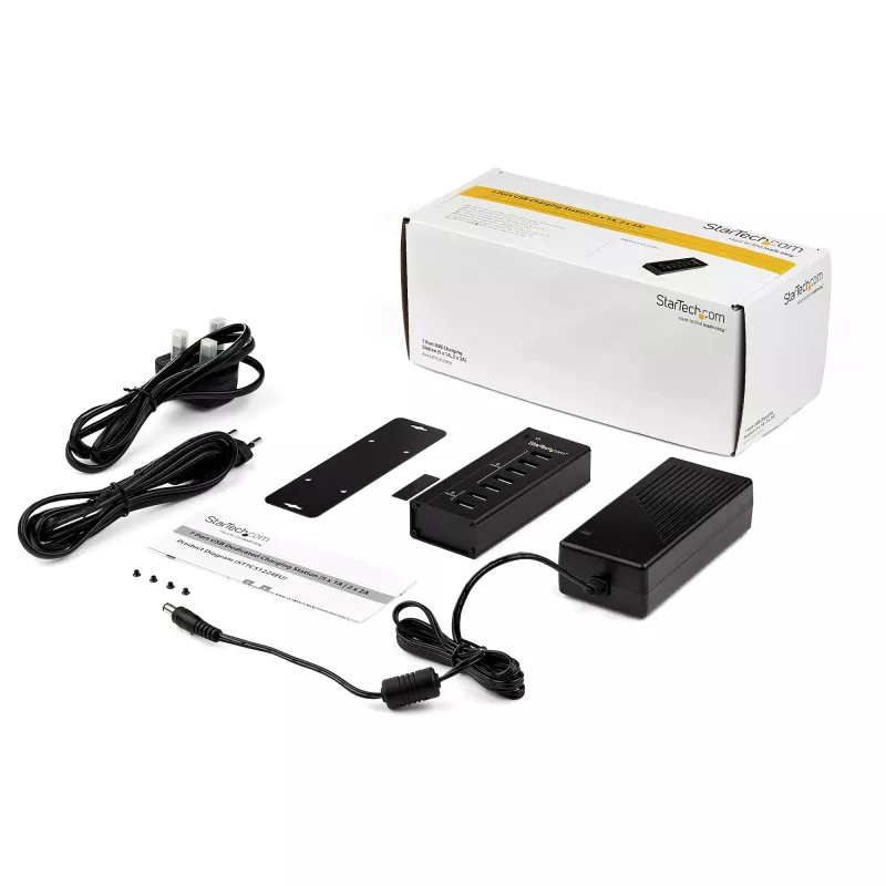 Estação de carregamento USB StarTech.com 7 portas com 5 portas de 1 A e 2 portas de 2 A