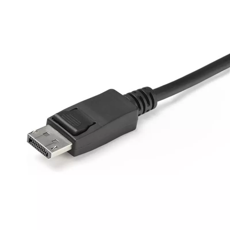 Switch KVM DisplayPort StarTech.com 2 portas – 4K 60 Hz – Switch KVM DP 1.2 USB UHD compacto de dupla porta para secretária com cabos de 1,2 m e áudio – Alimentado por bus e comutação remota – MacBook ThinkPad
