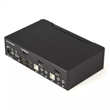 Switch KVM USB HDMI StarTech.com 2 portas com áudio e hub USB 2.0