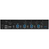 Switch KVM HDMI StarTech.com 4 portas – Monitor único 4K 60 Hz Ultra HD HDR – Switch KVM HDMI 2.0 para secretária com hub USB 3.0 de 2 portas (5 Gbit/s) e 4x USB 2.0 HID, áudio – Comutação por teclas de atalho – TAA