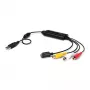 Cabo adaptador de captura de vídeo USB StarTech.com – S-Video/Composite para USB 2.0 cabo de dispositivo de captura de vídeo SD – Suporte TWAIN – Conversor analógico-digital para armazenamento de media – Apenas Windows