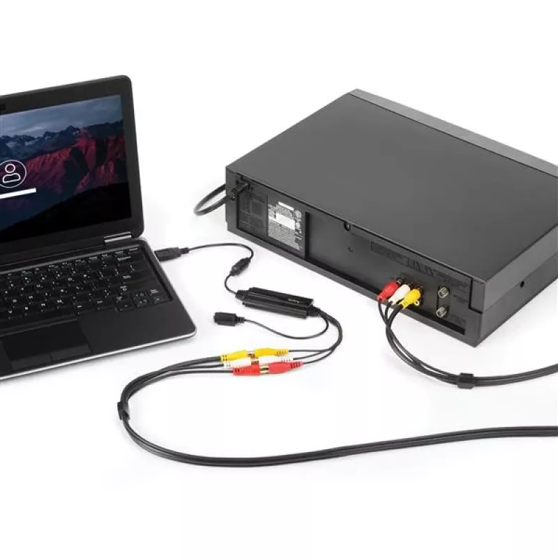 Cabo adaptador de captura de vídeo USB StarTech.com – S-Video/Composite para USB 2.0 cabo de dispositivo de captura de vídeo SD – Suporte TWAIN – Conversor analógico-digital para armazenamento de media – Apenas Windows