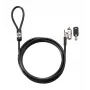 Cabo de bloqueio com chave HP 10 mm, 1,83 m, chave redonda, aço galvanizado, preto