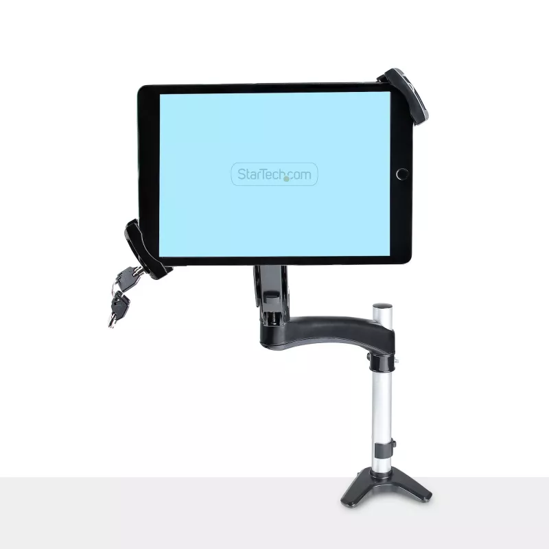 Adaptador de montagem VESA StarTech.com para tablets de 7,9 a 12,5 polegadas – até 2 kg – padrão VESA 75x75/100x100 – suporte VESA universal antirroubo para tablet – suporte seguro para tablet – preto