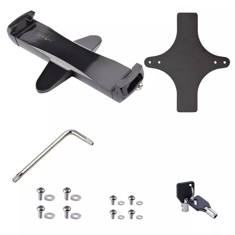 Adaptador de montagem VESA StarTech.com para tablets de 7,9 a 12,5 polegadas – até 2 kg – padrão VESA 75x75/100x100 – suporte VESA universal antirroubo para tablet – suporte seguro para tablet – preto