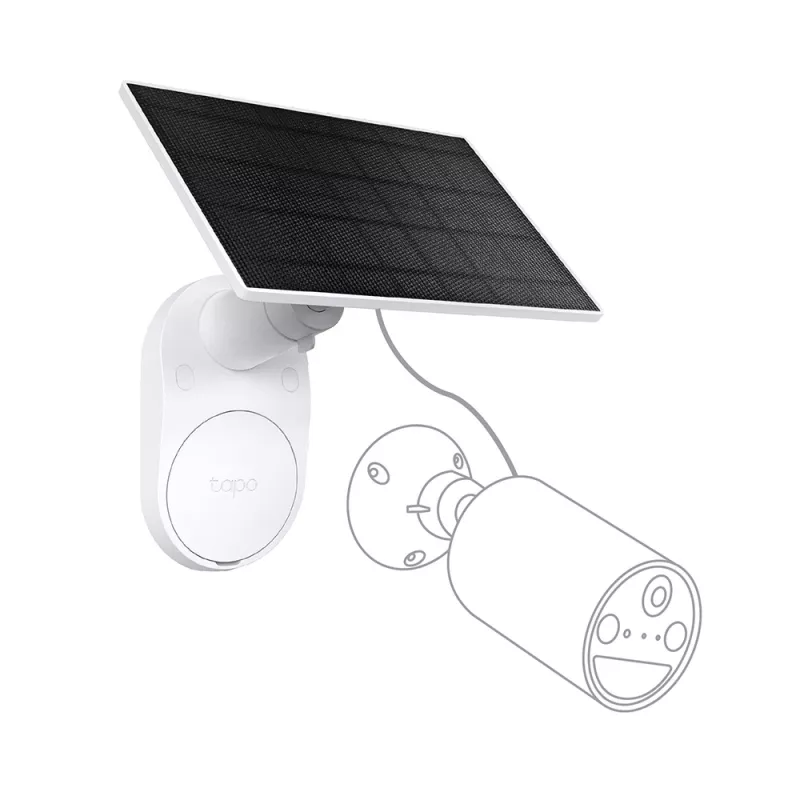 TP-Link Tapo A201 painel solar, 2,5 W, IP65, cabo de 4 m, para câmaras com bateria Tapo