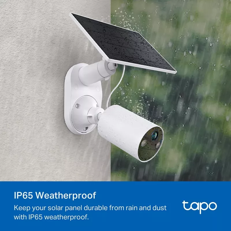 TP-Link Tapo A201 painel solar, 2,5 W, IP65, cabo de 4 m, para câmaras com bateria Tapo