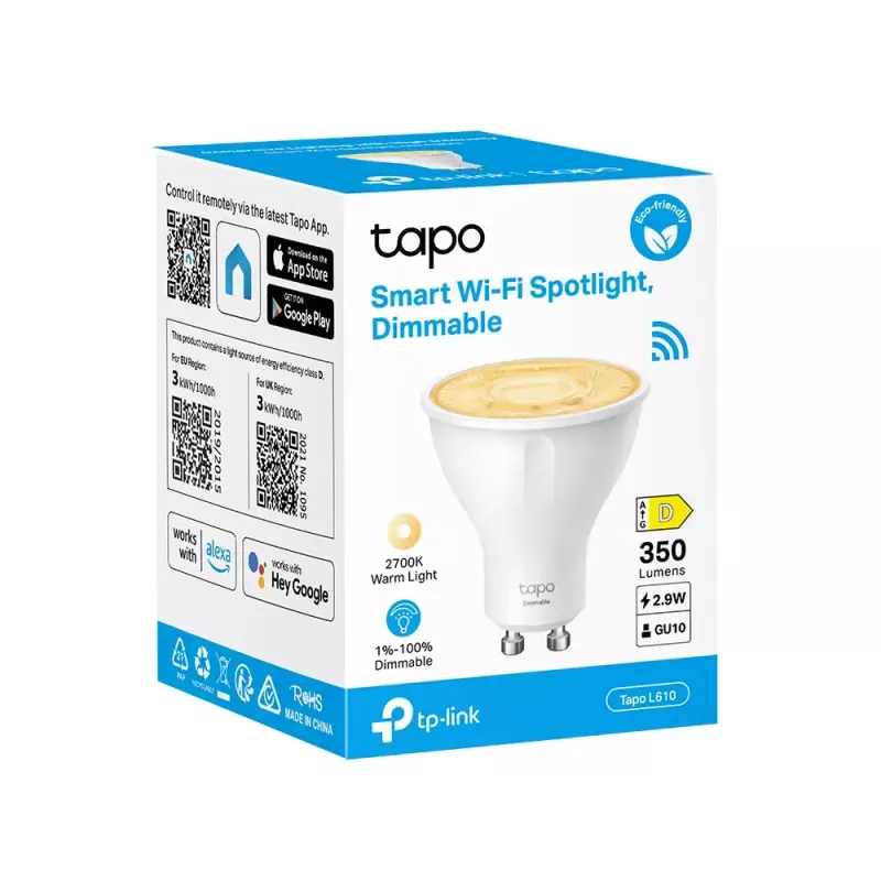 Lâmpada inteligente TP-Link Tapo L610 Wi-Fi regulável branco