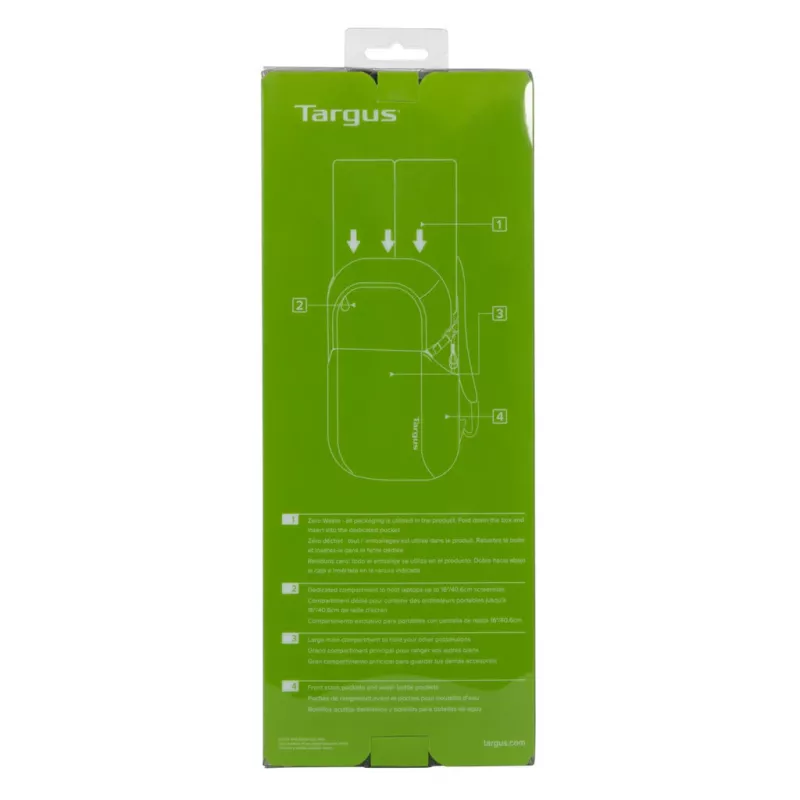 Targus TBB641GL EcoSmart Zero Waste mochila para portátil de 15–16 polegadas, de plástico, preta